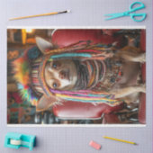 デカップチワお洒落ホアパッチワークのサロン 薄葉紙 (クラフト)