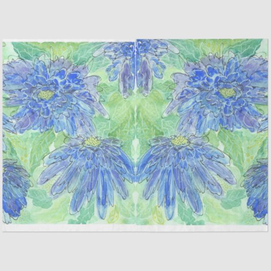 デカップティッシュ – オリジナル水彩画 薄葉紙 (正面)