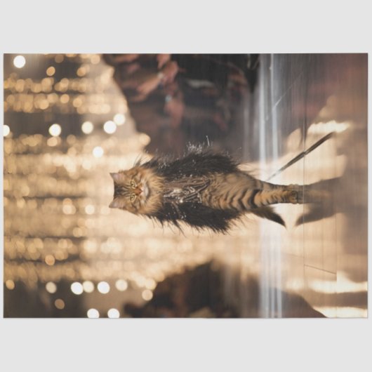 デカップデコッドキャット歩くダウンランウェイ 薄葉紙 (正面)