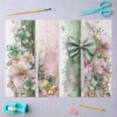 デカップデジタルコラージアイリッシュクローバー 薄葉紙 (クラフト)