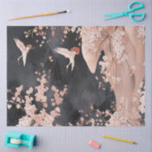 デカップデジタ日本のルアートさくらんぼの花 薄葉紙 (クラフト)