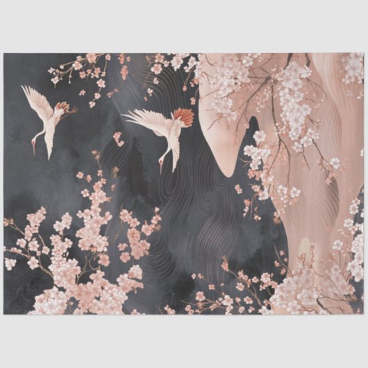 デカップデジタ日本のルアートさくらんぼの花 薄葉紙 (正面)