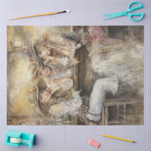 デカップノスタルジックレディースウエスタンサロン 薄葉紙 (クラフト)