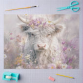 デカップハイラお洒落ンドピンク薄紫花 薄葉紙 (クラフト)