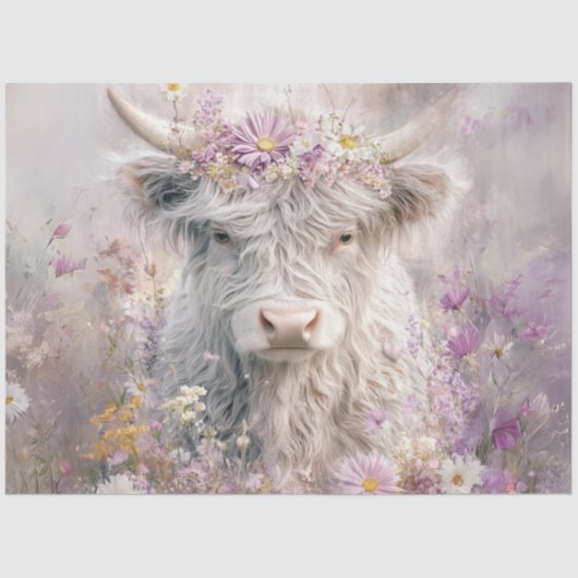 デカップハイラお洒落ンドピンク薄紫花 薄葉紙 (正面)