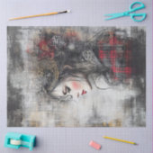 デカップバお洒落レンタインデーポートレート 薄葉紙 (クラフト)