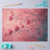 デカップバお洒落ンタレンロマンチックハート 薄葉紙 (クラフト)