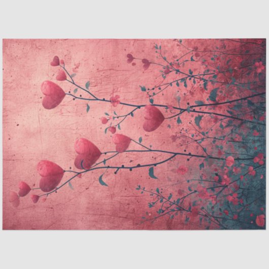 デカップバお洒落ンタレンロマンチックハート 薄葉紙 (正面)