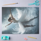 デカップバレエお洒落ダンサーをホワイトで 薄葉紙 (クラフト)