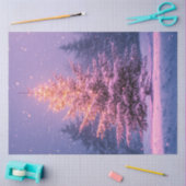 デカップパお洒落ステルピンククリスマスツリー 薄葉紙 (クラフト)