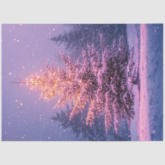 デカップパお洒落ステルピンククリスマスツリー 薄葉紙 (正面)