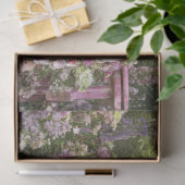 デカップピンクお洒落ヴィンテージトラック&フラワーズ 薄葉紙 (ギフト)