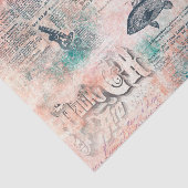 デカップピンクヴィンテージアンティーク新聞 薄葉紙 (詳細)