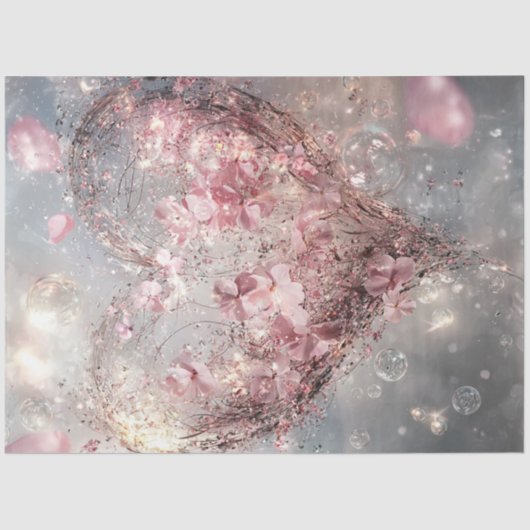 デカップフお洒落ォーティングバレンタインハート 薄葉紙 (正面)