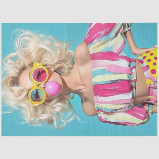 デカップファッショナブルはっきりしたシックストライプなドット 薄葉紙 (正面)