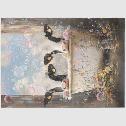 デカップフュウバブルバスアンティークバスタブ 薄葉紙 (正面)