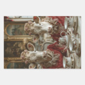 デカップフュスお洒落ヴィンテージ牛 ラッピングペーパーシート (正面3)