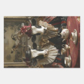 デカップフュスお洒落ヴィンテージ牛 ラッピングペーパーシート (正面)