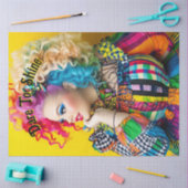 デカップフ鮮やかァッショナブル女性レインボーカラー 薄葉紙 (クラフト)