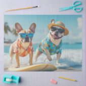 デカップブルドッグサーフィンホットサマー日 薄葉紙 (クラフト)