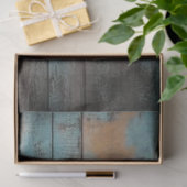 デカップブルー素朴シャビーシックな背景 薄葉紙 (ギフト)