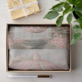 デカップホッお洒落トエアバルーンピンクホワイト 薄葉紙 (ギフト)