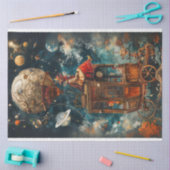 デカップホットエお洒落アバルーン乗り物 薄葉紙 (クラフト)