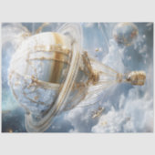 デカップホットエアバルーンは土星のように見える 薄葉紙 (正面)
