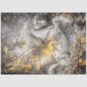 デカップホワお洒落イトユニコーン黄金のパターン 薄葉紙 (正面)