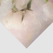デカップホワイト&ピンク牡丹ウォーターカラーアート 薄葉紙 (詳細)