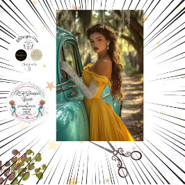 デカップポスターカーとファッショナブルなレディーフォト 薄葉紙