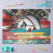 デカップポートレート絵を描の女性ピエロ顔 薄葉紙 (クラフト)