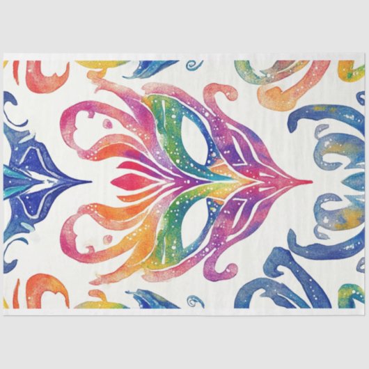 デカップマルディグラスマスク 薄葉紙 (正面)