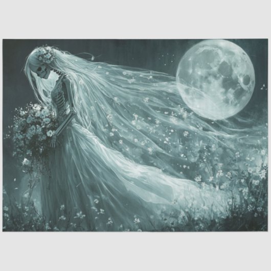 デカップモノクローム結婚スケルトンの満月 薄葉紙 (正面)