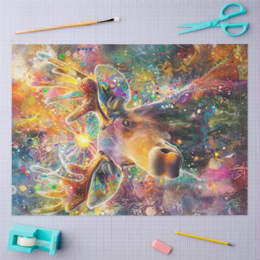 デカップモ鮮やかーお洒落ズデジタルアート 薄葉紙 (クラフト)