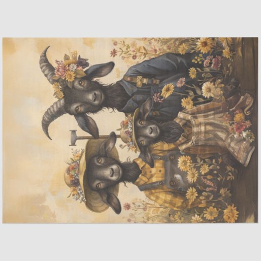 デカップヤギお洒落ファミリー農家 薄葉紙 (正面)