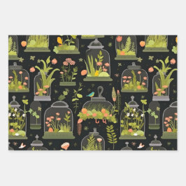 デカップラッピング紙テラリアムセット3 ラッピングペーパーシート