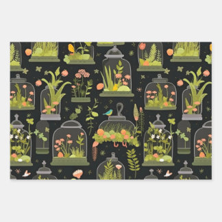 デカップラッピング紙テラリアムセット3 ラッピングペーパーシート