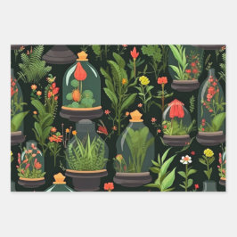 デカップラッピング紙テラリアムセット3 ラッピングペーパーシート