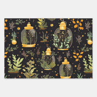 デカップラッピング紙テラリアムセット3 ラッピングペーパーシート