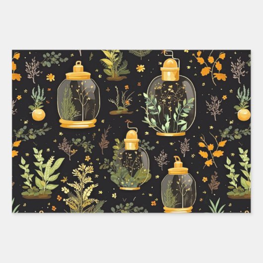 デカップラッピング紙テラリアムセット3 ラッピングペーパーシート (正面)