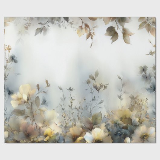 デカップラッピング紙フローラデザインパステル ラッピングペーパー (シーム)