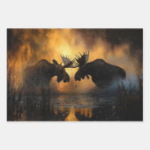 デカップラッピング紙ベアイーグルムース3デザイン ラッピングペーパーシート (正面3)