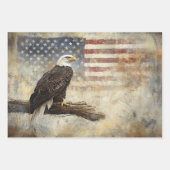 デカップラッピング紙ベアイーグルムース3デザイン ラッピングペーパーシート (正面2)