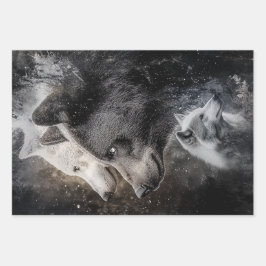 デカップラッピング紙ベアイーグルムース3デザイン ラッピングペーパーシート