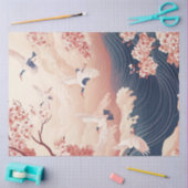 デカップランドスケープ日本のロマンチックな雰囲気 薄葉紙 (クラフト)