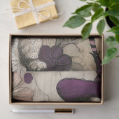 デカップリお洒落トルパープルガール&プードル 薄葉紙 (ギフト)