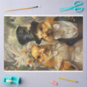 デカップリお洒落ースターチキン結婚したカップル 薄葉紙 (クラフト)