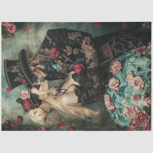 デカップルビクトリアンレッド&ブラックバレンタイン 薄葉紙 (正面)