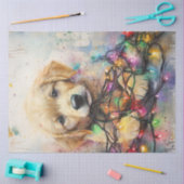 デカップレトリエバーパピークリスマス包まれたライト 薄葉紙 (クラフト)